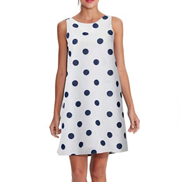 NWT Ann Taylor Sleeveless A-line Polka Dots Dress - Picture 7 of 15